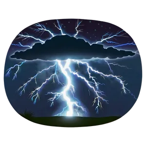 Intense Night Lightning Png 06242024 PNG Image