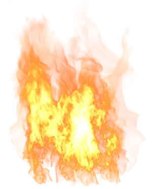 Intense Orange Flame Texture PNG Image