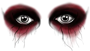 Intense Red Eyesin Darkness PNG Image