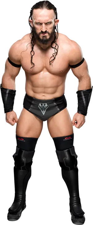 Intense_ Wrestler_ Pose PNG Image