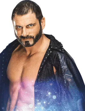 Intense_ Wrestler_with_ Sparkling_ Cape_ Aries_ Vibe PNG Image