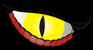 Intense Yellow Cartoon Eye PNG image with transparent background