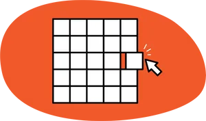 Interactive Grid Click Icon PNG Image