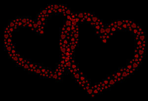 Interlocking Hearts Valentines Design PNG image with transparent background