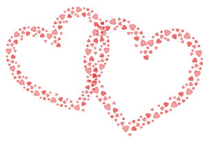 Interlocking Hearts Valentines Design PNG Image