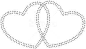 Interlocking Hearts Watermark Background PNG image with transparent background