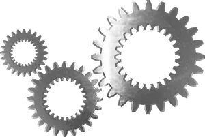 Interlocking Metal Gears PNG Image