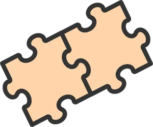 Interlocking Puzzle Pieces Graphic PNG Image