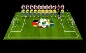 International Football Teams Formation Illustration PNG image with transparent background