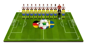 International Football Teams Formation Illustration PNG Image