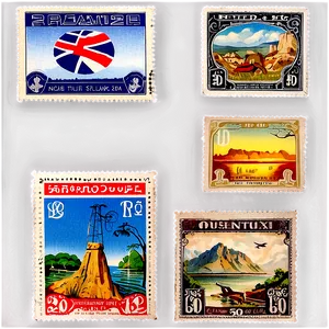 International Postage Stamp Collection Png 06122024 PNG Image