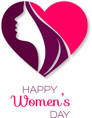 International Womens Day Heart Silhouette PNG Image