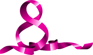 International Womens Day Pink Ribbon PNG Image