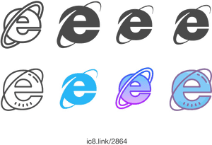 Internet Explorer Logo Evolution PNG