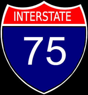 Interstate75 Highway Sign PNG image with transparent background