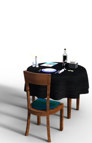 Intimate Dinner Setting PNG Image