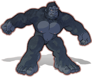 Big Gorilla By Catchshiro-d8c9rln - Gorilla Big Transparent, HD Png Download PNG image with transparent background