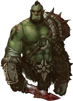 Intimidating Orc Warrior PNG Image