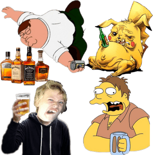 ##travel #homer #simpsons #beer #duff #drink #fábio - Drunk Pikachu, HD Png Download PNG image with transparent background