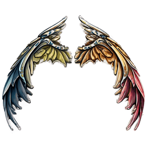 Intricate Angel Wings Design PNG yst39 PNG image with transparent background