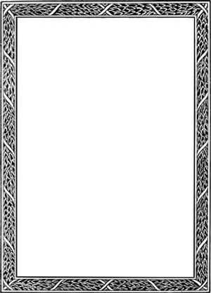Intricate Black Frame Design PNG Image