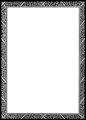 Intricate Black Frame Design PNG image with transparent background