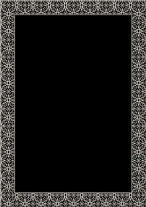 Intricate Black Frame Design PNG image with transparent background
