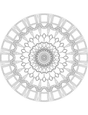 Intricate Black White Mandala Design PNG image with transparent background