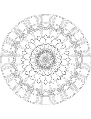 Intricate Black White Mandala Design PNG Image