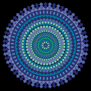 Intricate Blue Mandala Art PNG image with transparent background