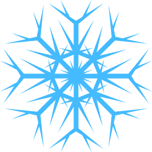 Intricate Blue Snowflake Design PNG Image