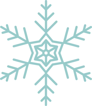 Intricate Blue Snowflake Design.png PNG Image