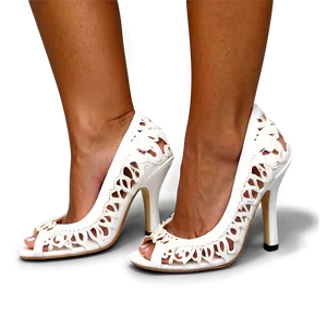 Intricate Ivory Heels Png Uys95 PNG Image