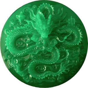 Intricate Jade Dragon Carving PNG image with transparent background