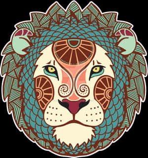Intricate Lion Mandala Art PNG image with transparent background