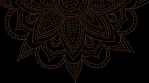 Intricate Mandala Artwork Dark Background PNG image with transparent background