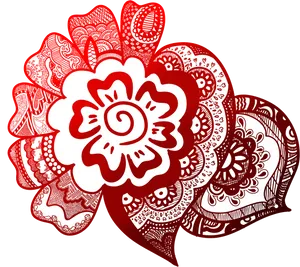 Intricate Mehndi Design Illustration PNG Image