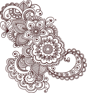 Intricate Mehndi Design Pattern PNG Image