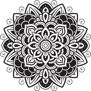 Intricate Mehndi Design Pattern PNG Image