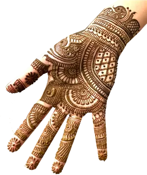 Intricate Mehndi Designon Hand PNG Image