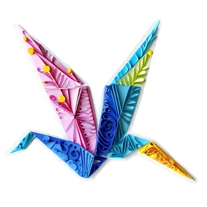 Intricate Paper Crane Design Png 06282024 PNG Image