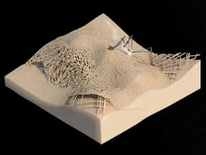Intricate Sand Sculpture Artwork PNG image with transparent background