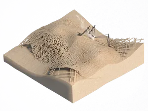 Intricate Sand Sculpture Artwork PNG Image