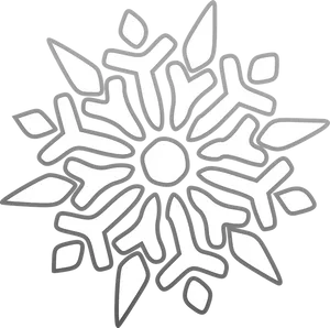 Intricate Snowflake Design PNG Image