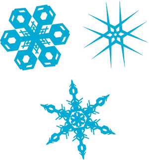 Intricate Snowflake Designs PNG Image