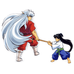Inuyasha and Sesshomaru Fight PNG 06232024 PNG image with transparent background