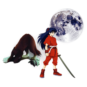 Inuyasha Full Moon Background PNG 06232024 PNG image with transparent background