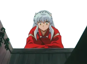 Inuyasha_ Rooftop_ Glance PNG Image