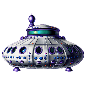 Invaders Style Flying Saucer PNG plh28 PNG