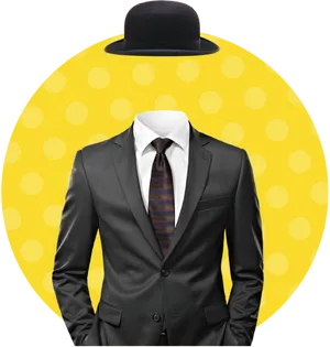 Invisible Man Suitand Hat PNG Image